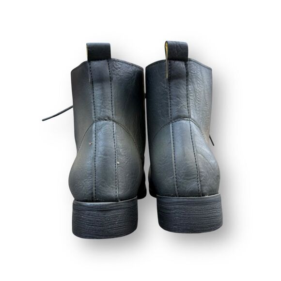 Retro British Chukka Boots Distressed Lace up Black Shoes Men's size 12 EU 45 - Picture 6 of 13